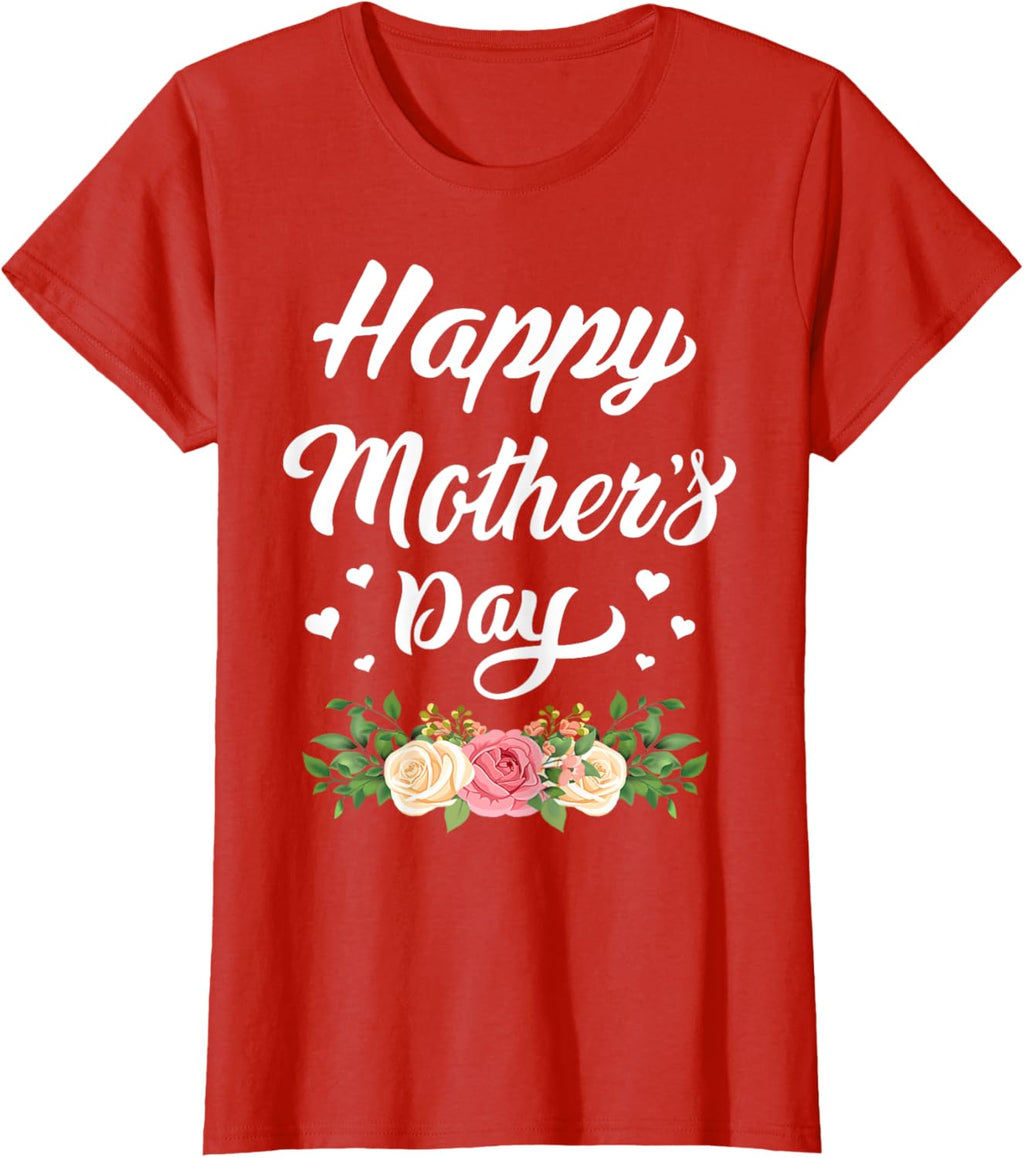 Happy Mother's Day 2024 Tshirt for Women Mom Grandma Mother Shirt