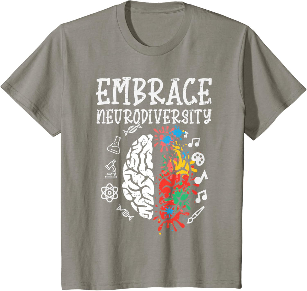 Embrace Neurodiversity Autism Awareness ASD Men Women Kids