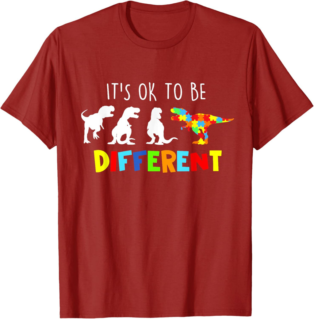 Autism Awareness Dinosaur Kid Boys Its Ok To Be Different