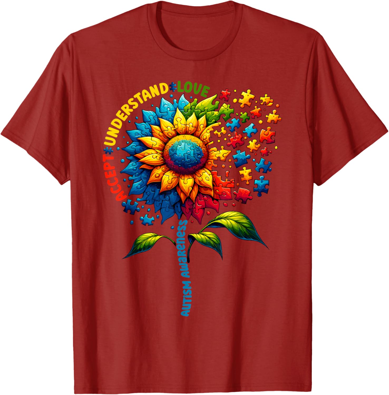 Autism Awareness Sunflower Men Women kids Autism Sunflower