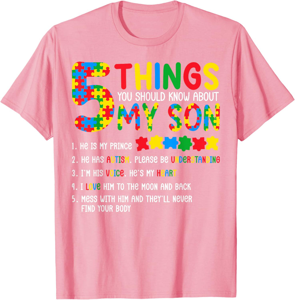 Autism Awareness Shirt 5 Things You Should Know About My Son