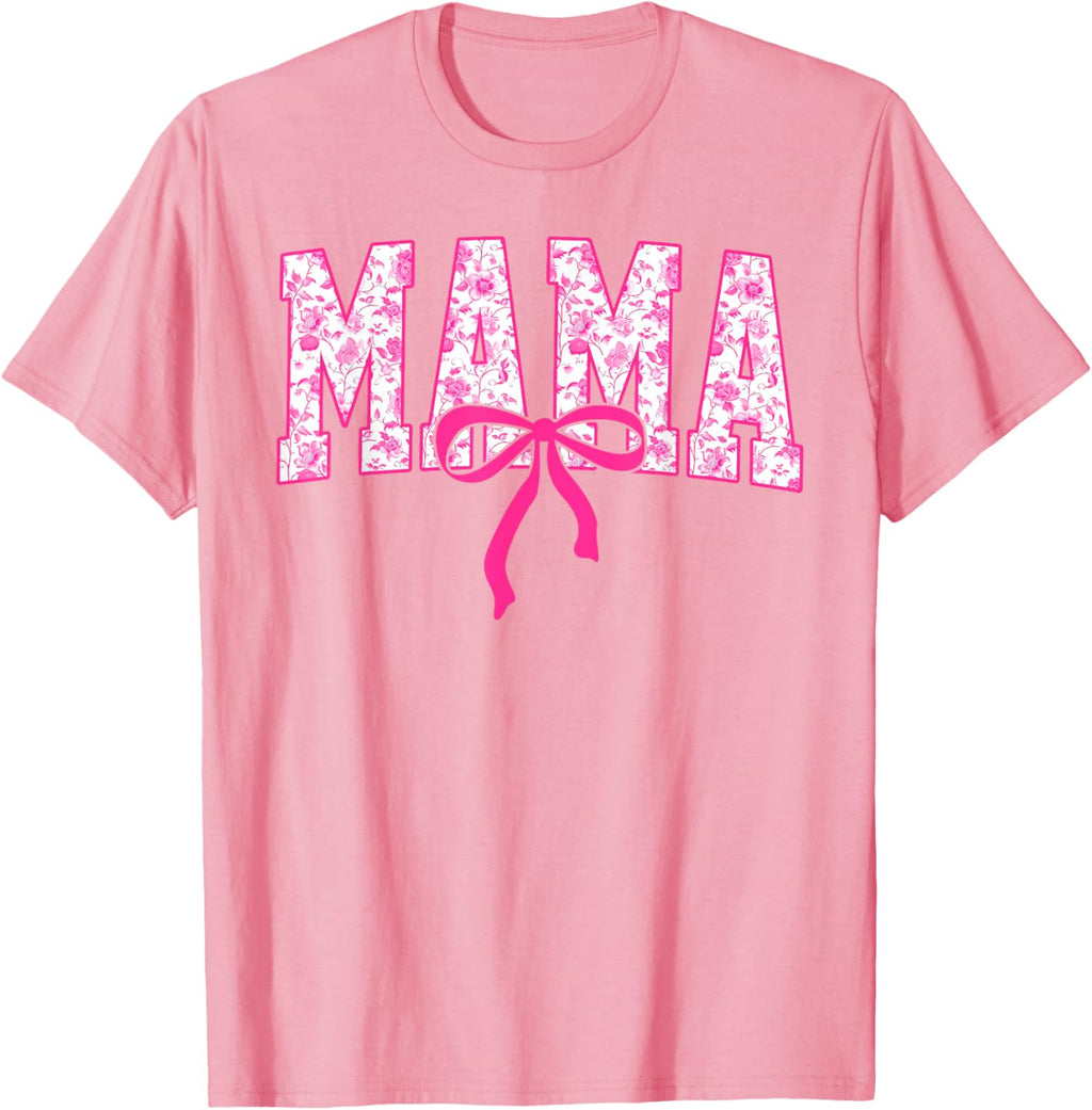 Coquette Pink Chinoiserie Mama Floral Bow Mom Mothers Day