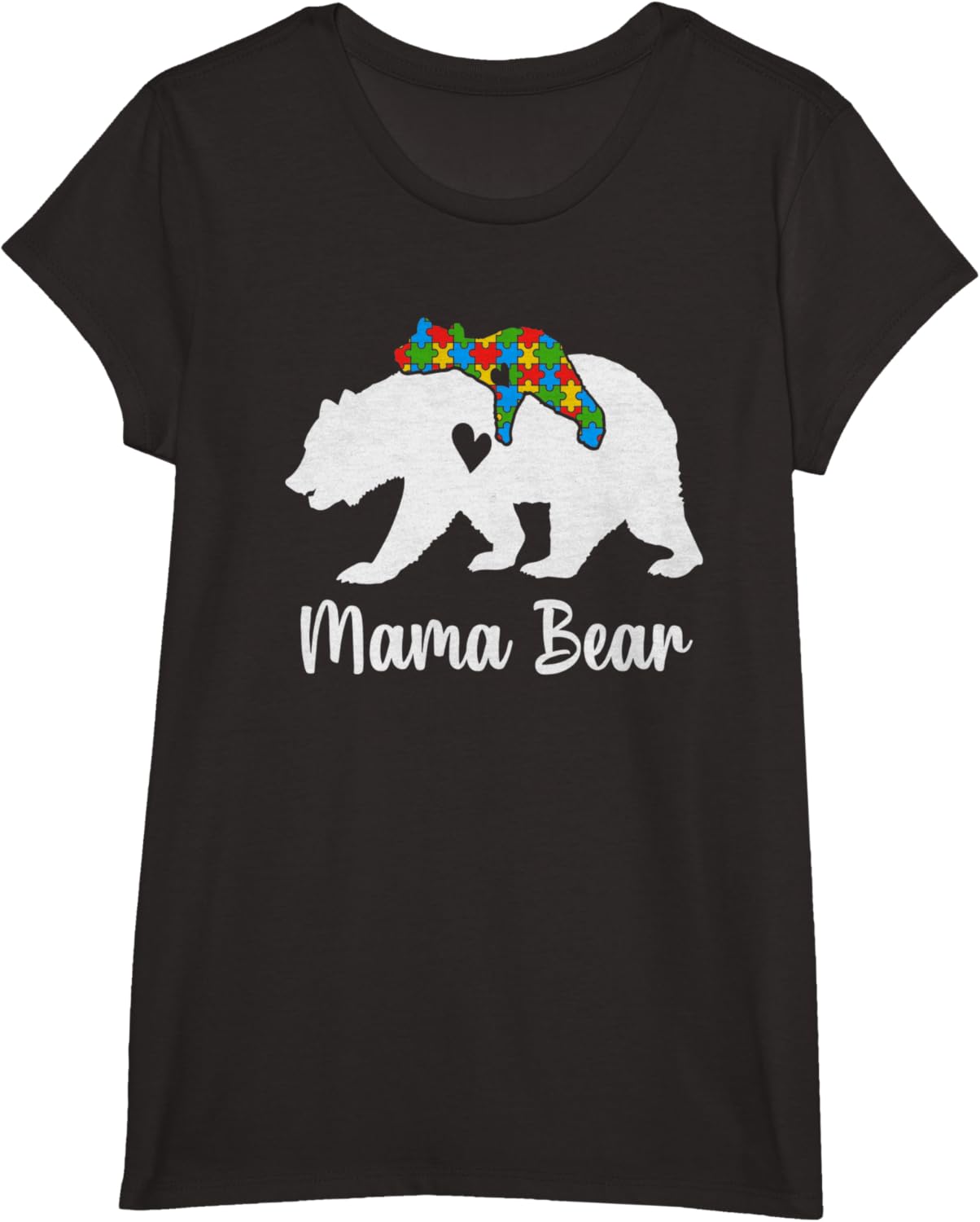 Mama Bear Love Support Autism Awareness Bear Family