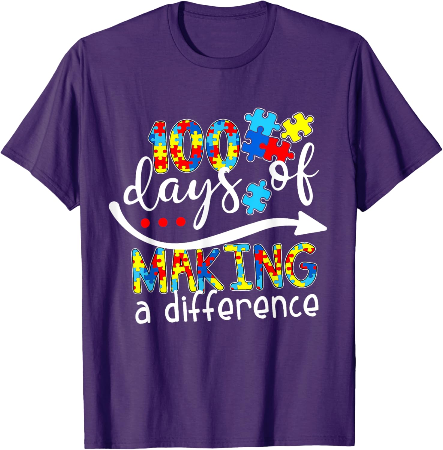 Autism 100 Days 100th day of school teacher autism awareness