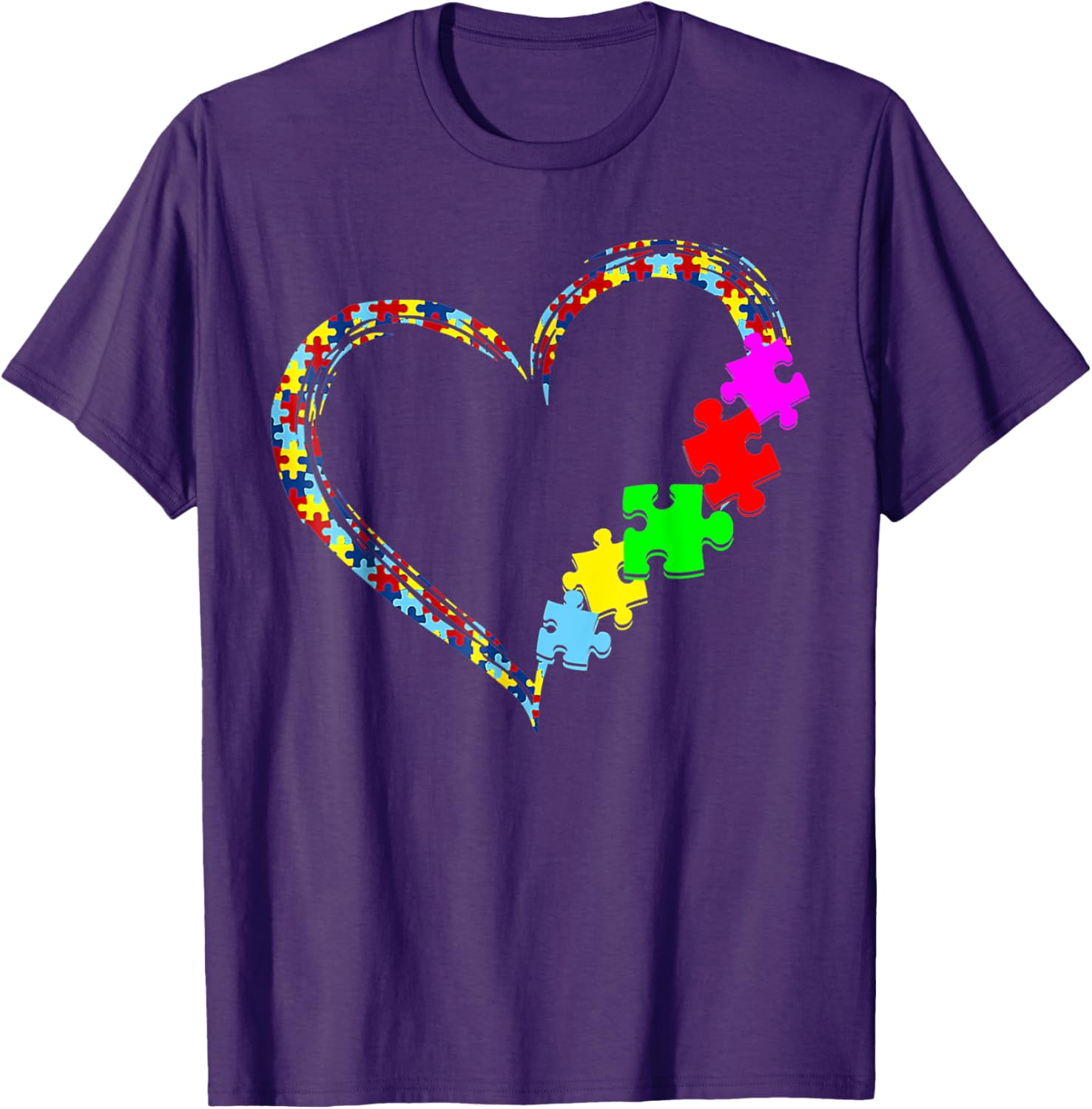 Autism Awareness Love Heart Puzzle Piece Gift Men Women