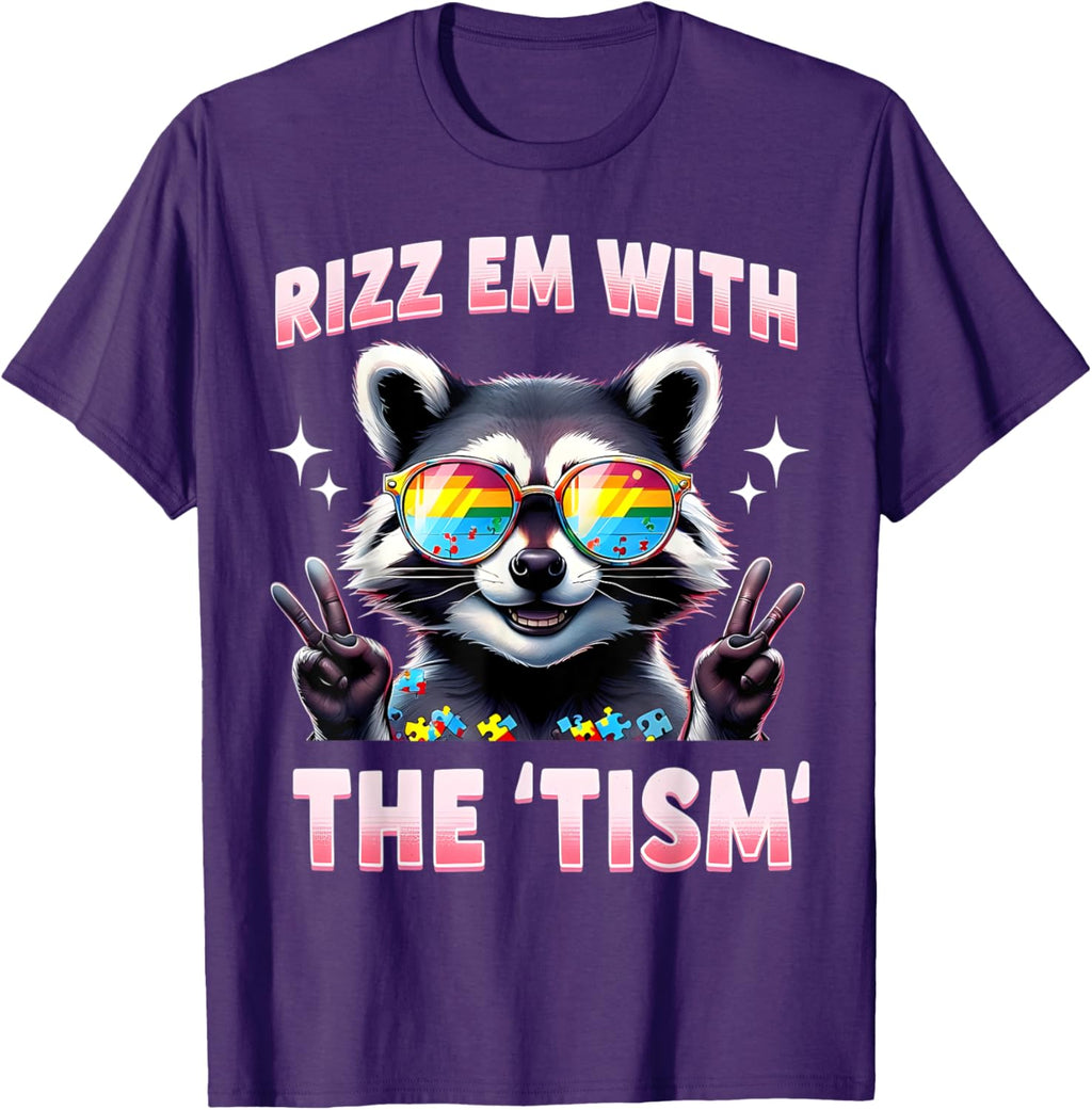 Autism Funny Rizz Em With The Tism Meme Autistic Racoon