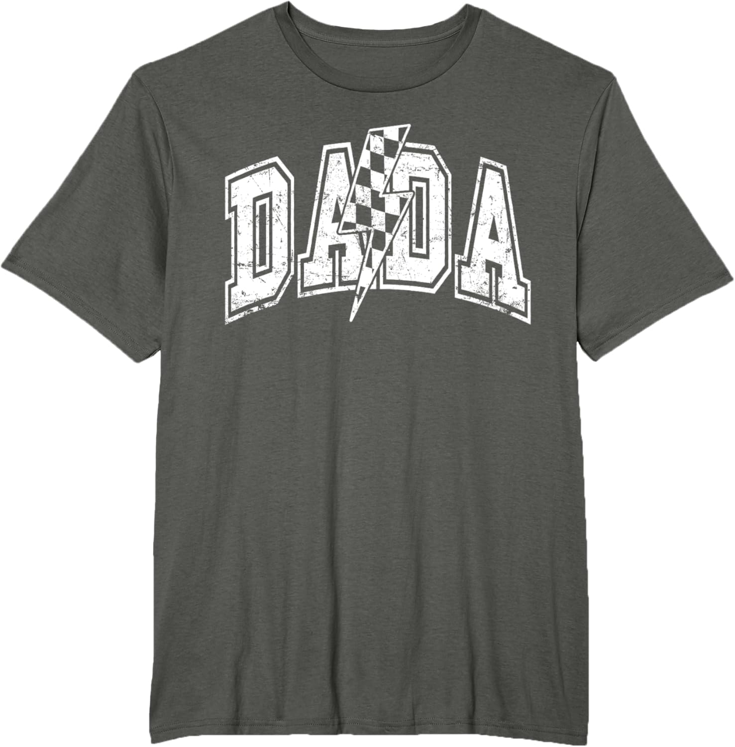 Dada Lightning Bolt Checkered Varsity Dad Men Father's Day