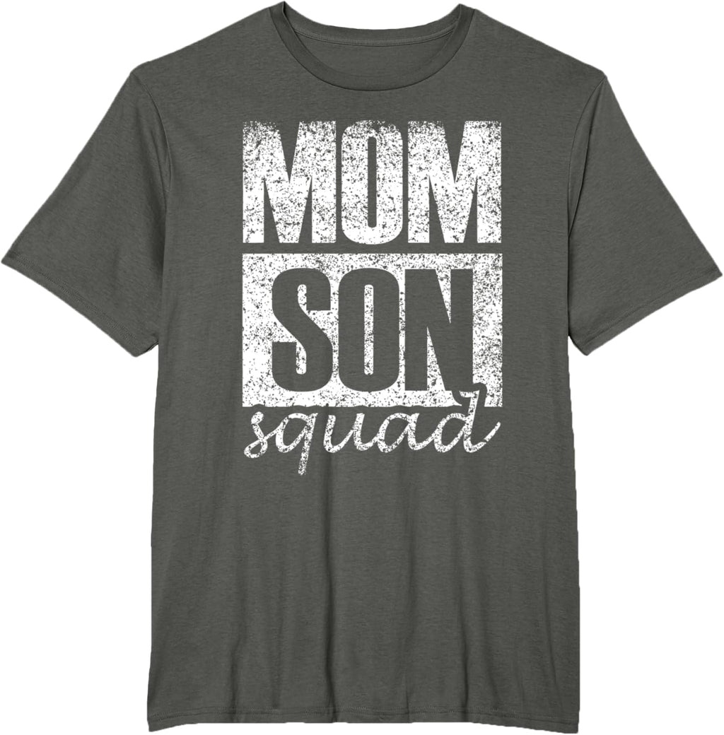 Mama Mom Son Mothers Day Love Mama Mommy Son Squad Mother's Day Matching Mom Sons Mother Son T-Shirt, Small, Black