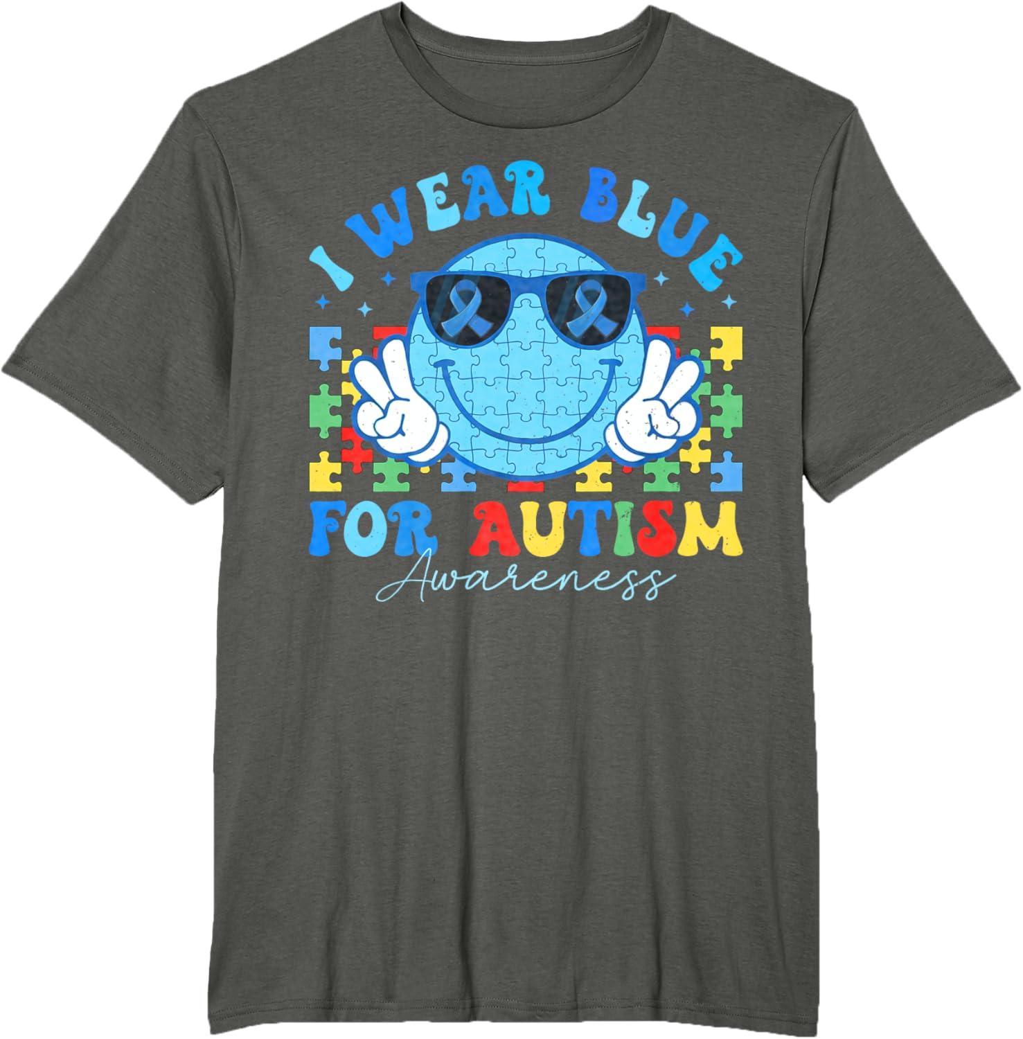 I Wear Blue For Autism Awareness Month Teacher Kids Boys