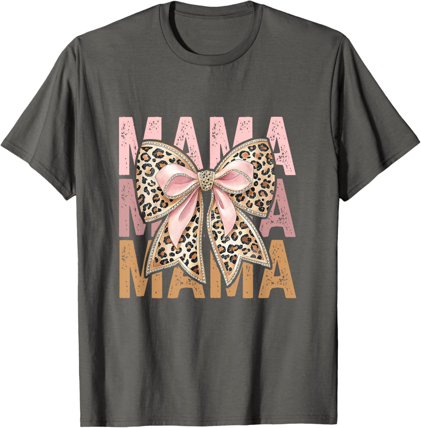 Retro Leopard Mama,Cute Mom Retro Coquette Bow Mother's Day