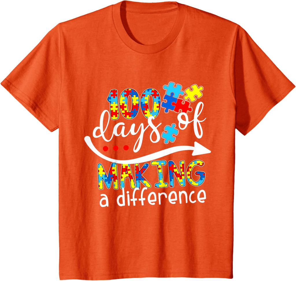 Autism 100 Days 100th day of school teacher autism awareness