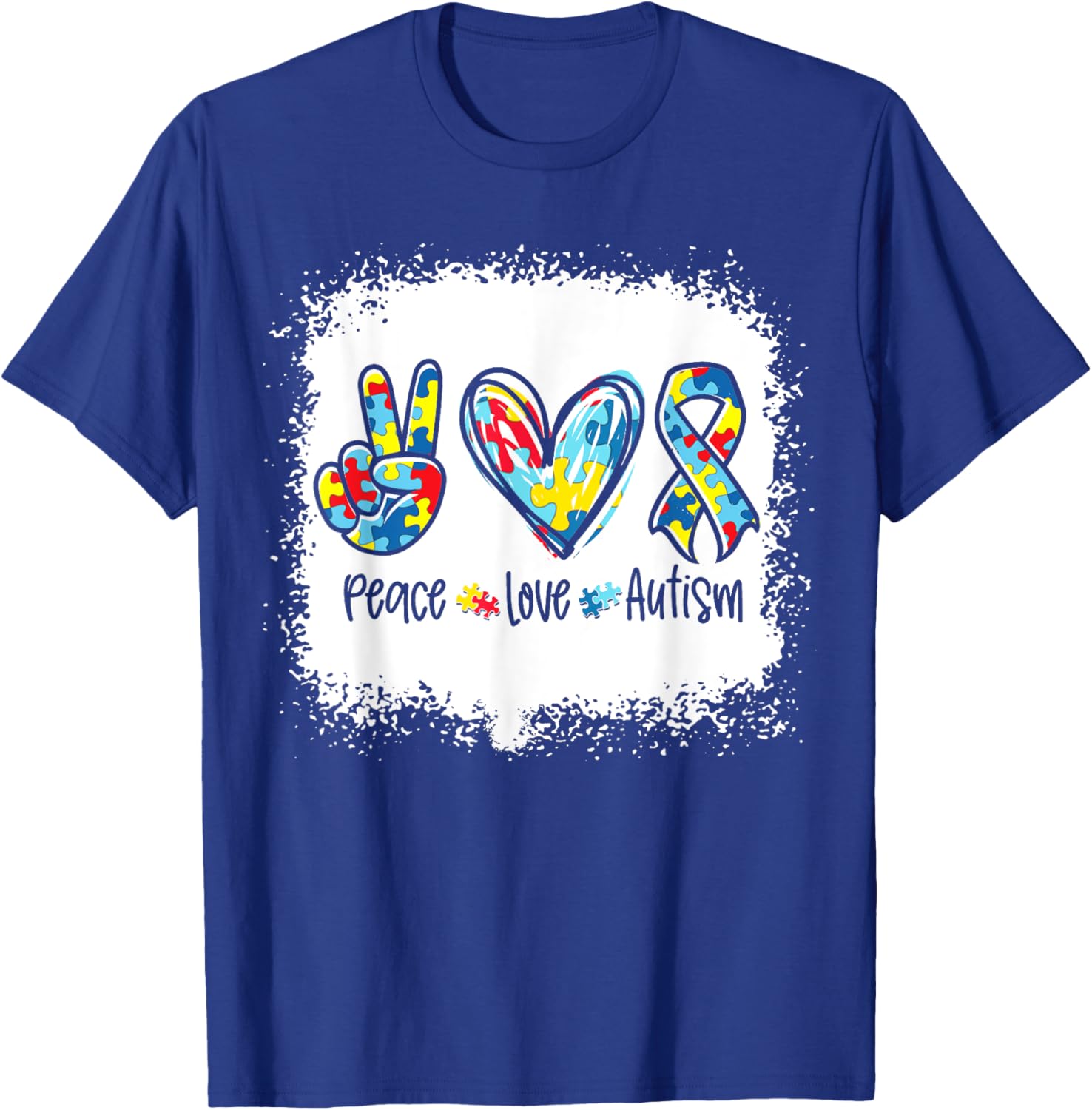 Autism Awareness Peace Love Autism In April We Wear Blue