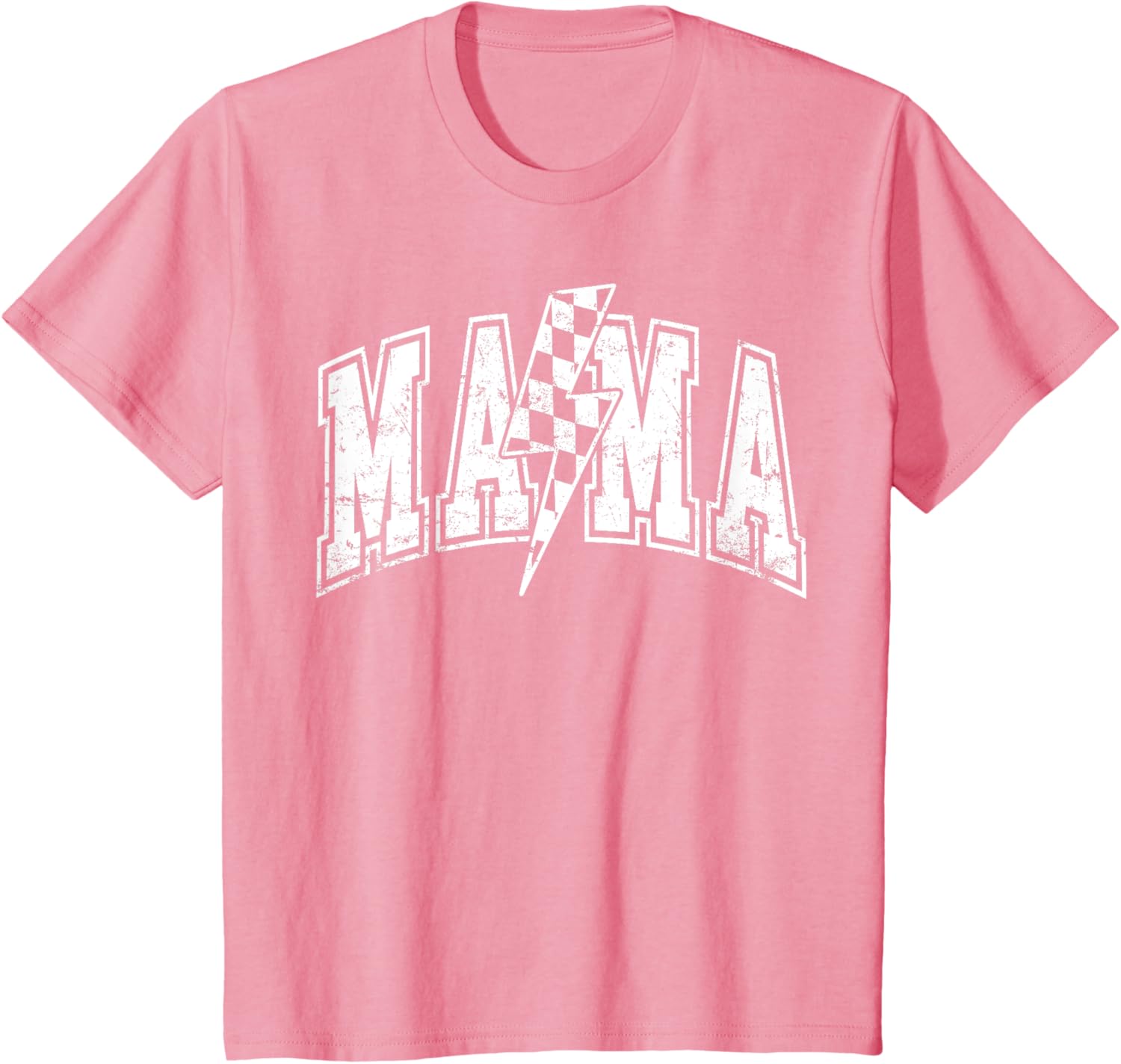 Mama Lightning Bolt Checkered Varsity Mom Women Mother's Day Mother Shirt