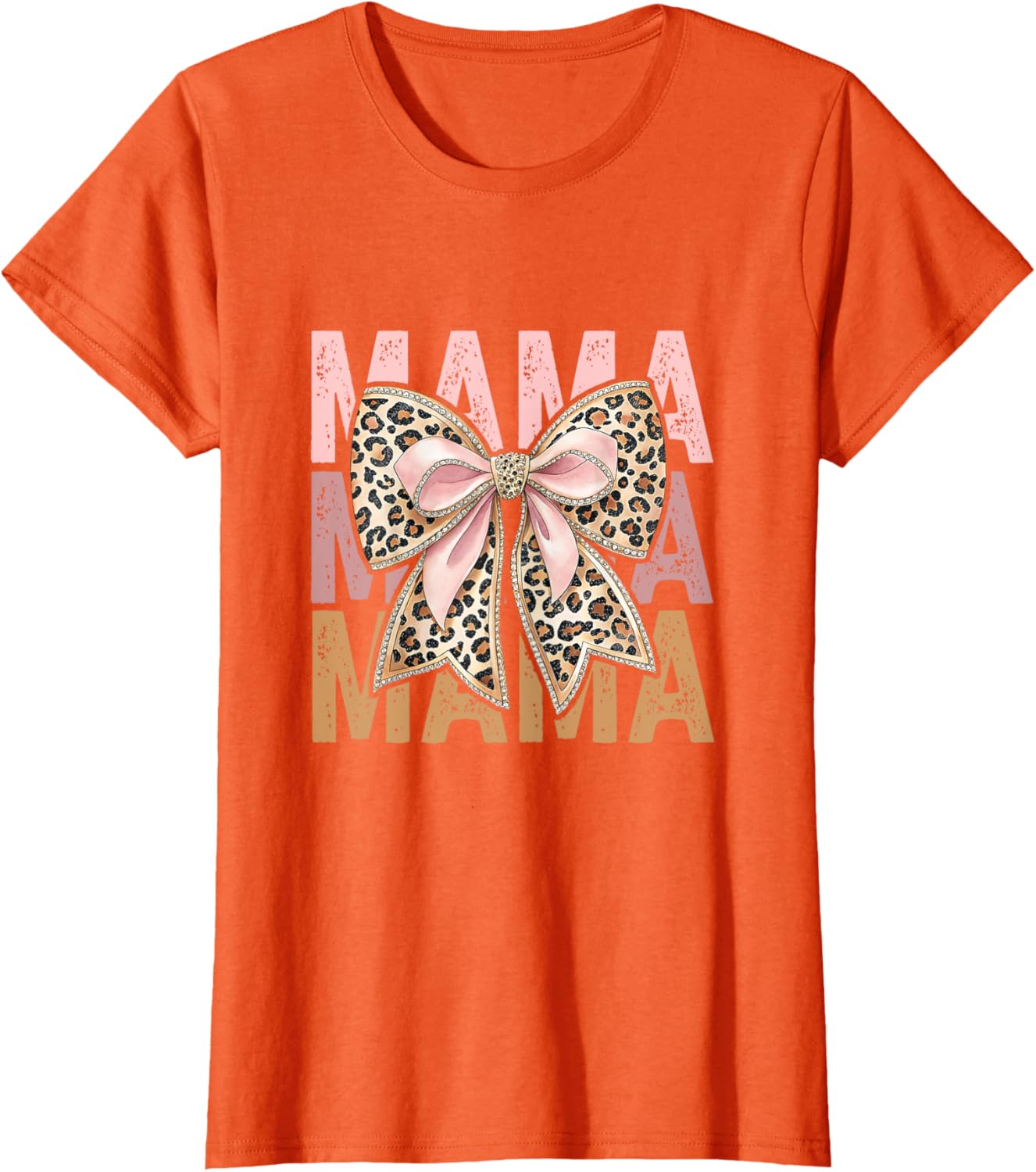 Retro Leopard Mama,Cute Mom Retro Coquette Bow Mother's Day