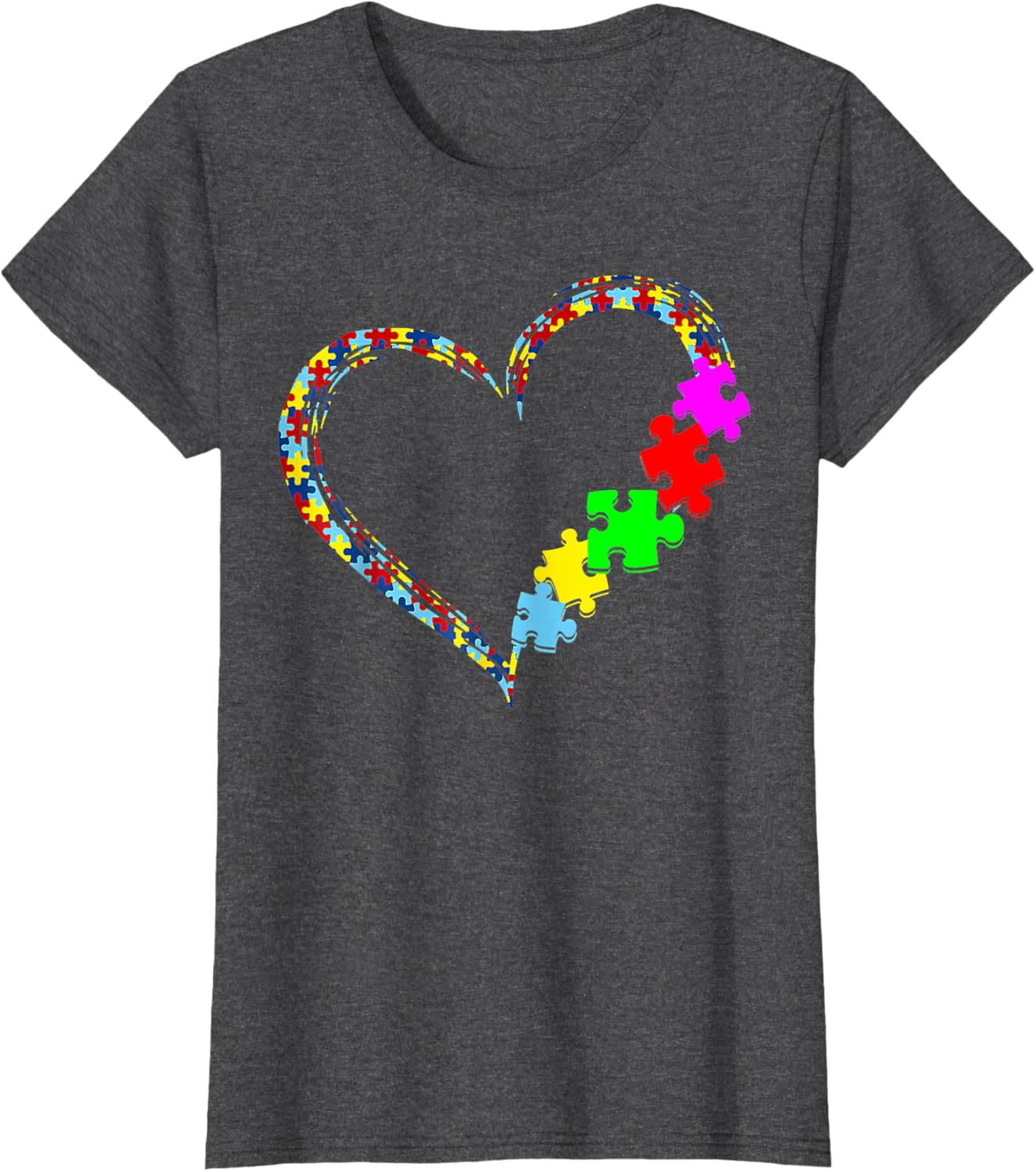 Autism Awareness Love Heart Puzzle Piece Gift Men Women