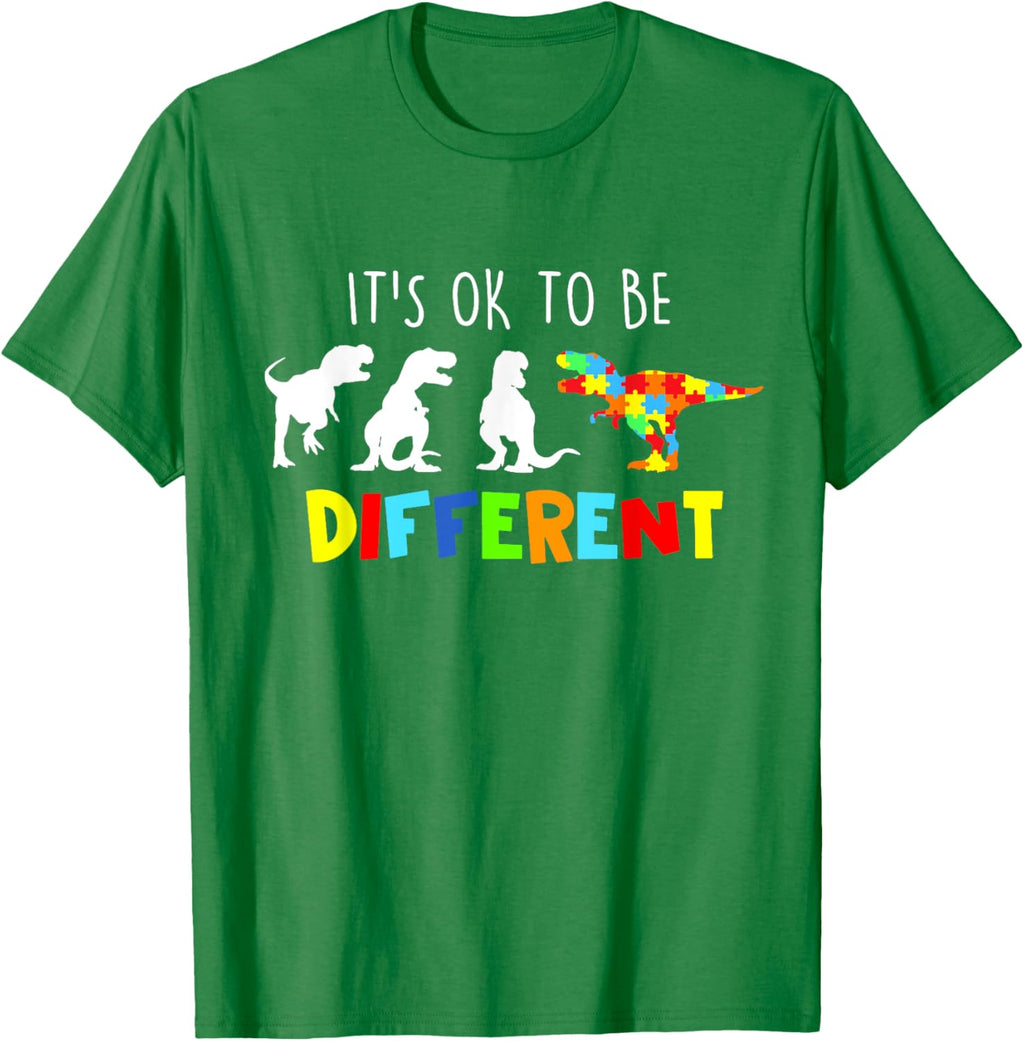 Autism Awareness Dinosaur Kid Boys Its Ok To Be Different