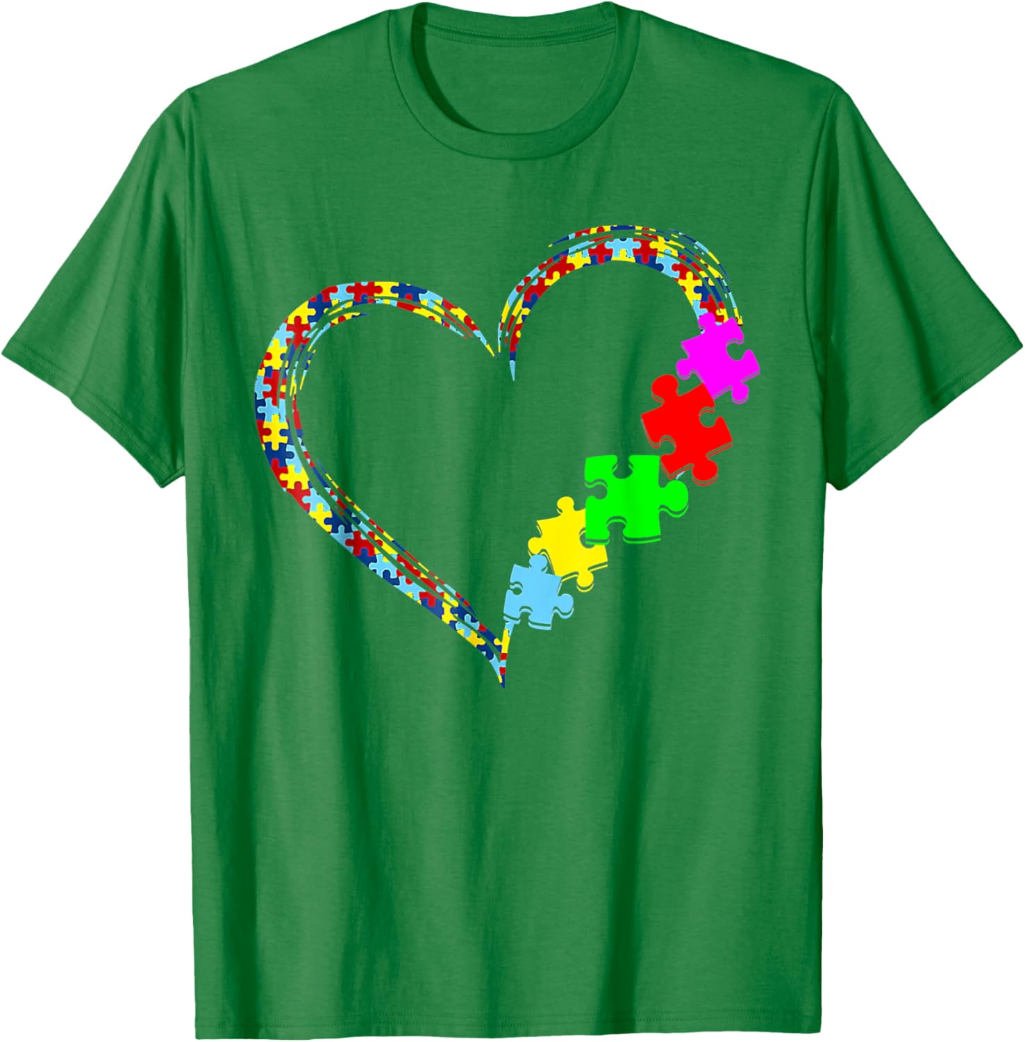 Autism Awareness Love Heart Puzzle Piece Gift Men Women