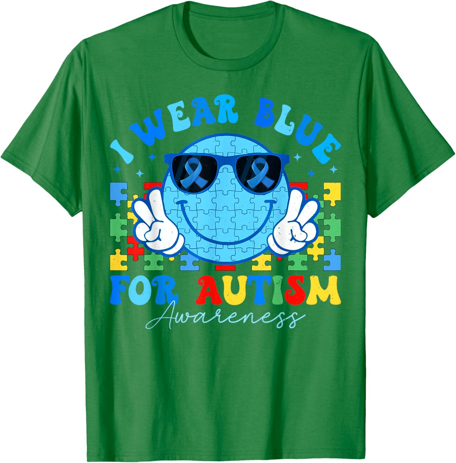I Wear Blue For Autism Awareness Month Teacher Kids Boys