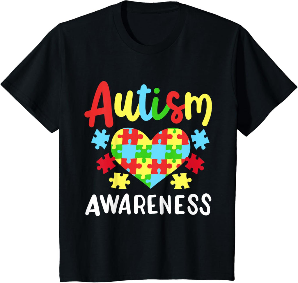 Autism Awareness T-Shirt, Small, Black