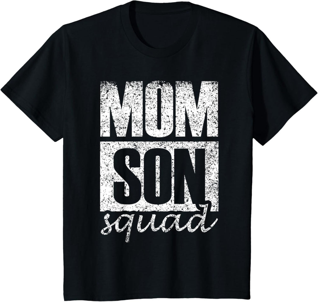 Mama Mom Son Mothers Day Love Mama Mommy Son Squad Mother's Day Matching Mom Sons Mother Son T-Shirt, Small, Black