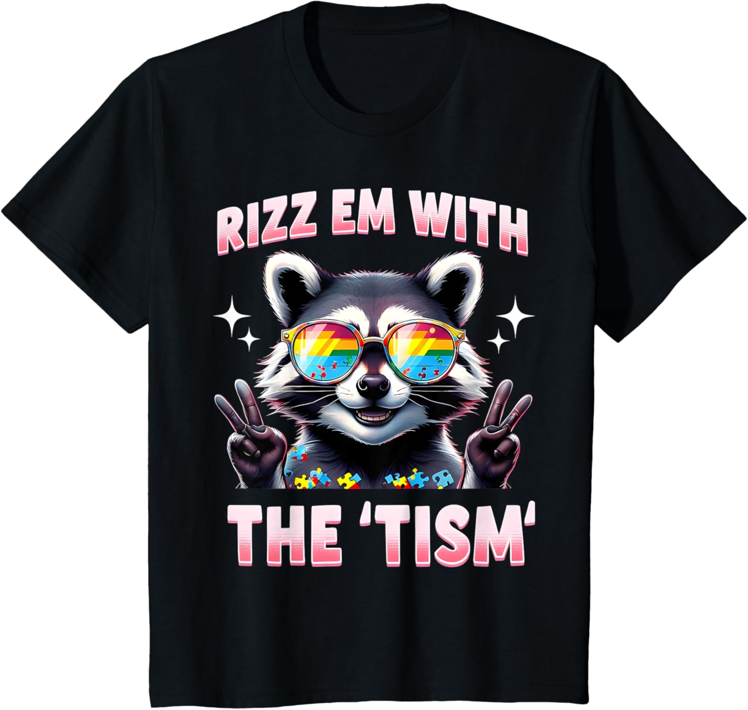 Autism Funny Rizz Em With The Tism Meme Autistic Racoon