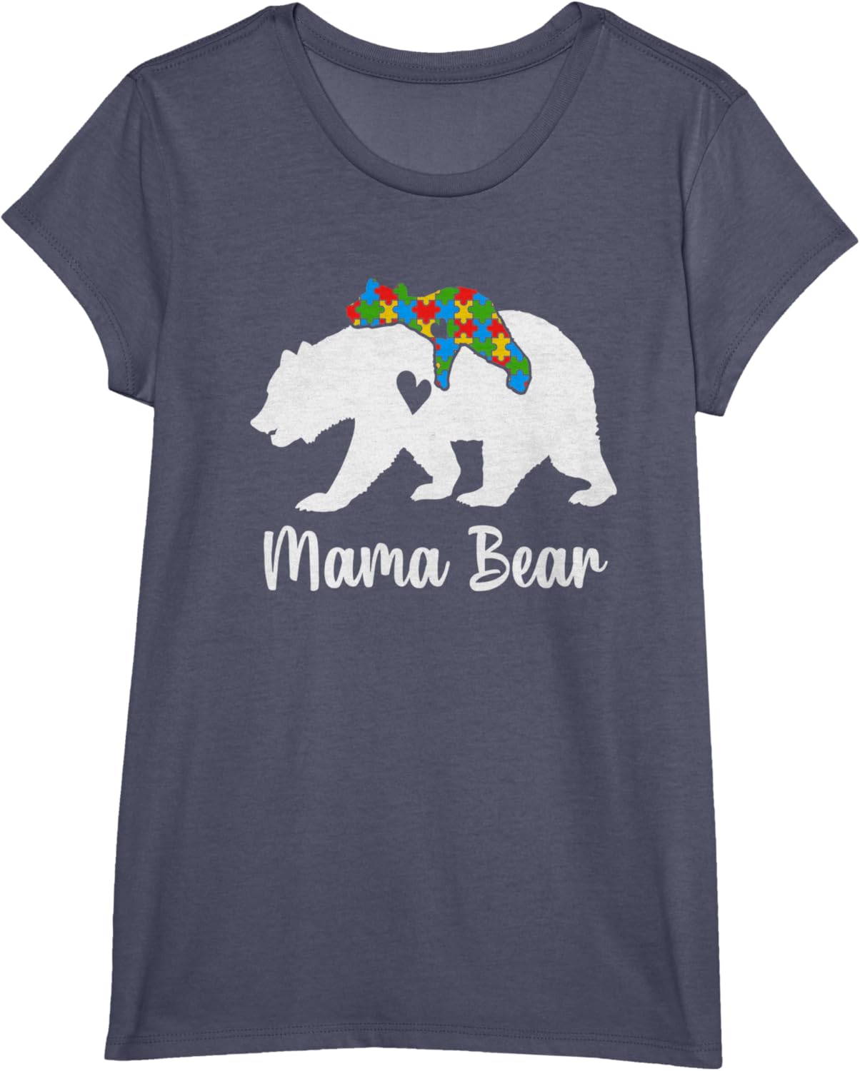 Mama Bear Love Support Autism Awareness Bear Family