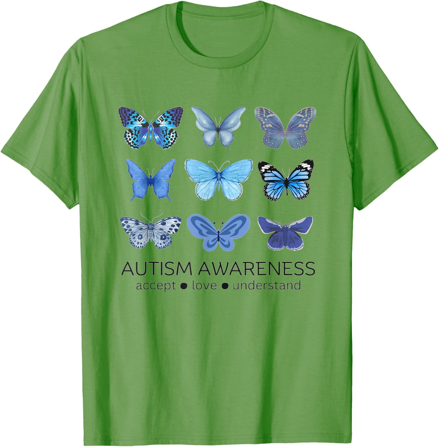 Women In April We Wear Blue Butterfly Autism Mental Health