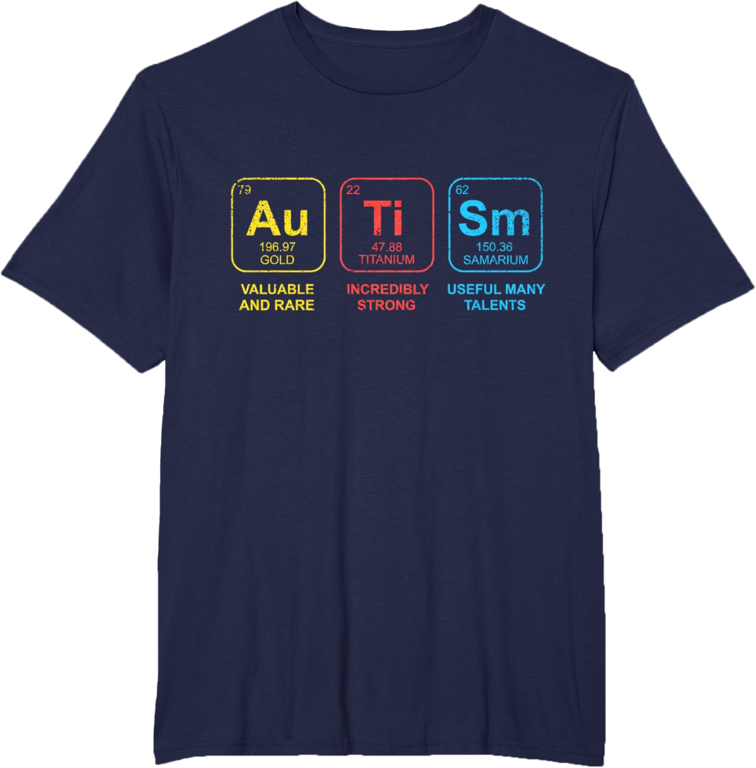 Autism Awareness Women Men Kids Elements Periodic Table ASD