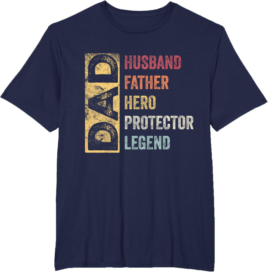 Retro Husband Father Hero Protector Legend Father Day Dad