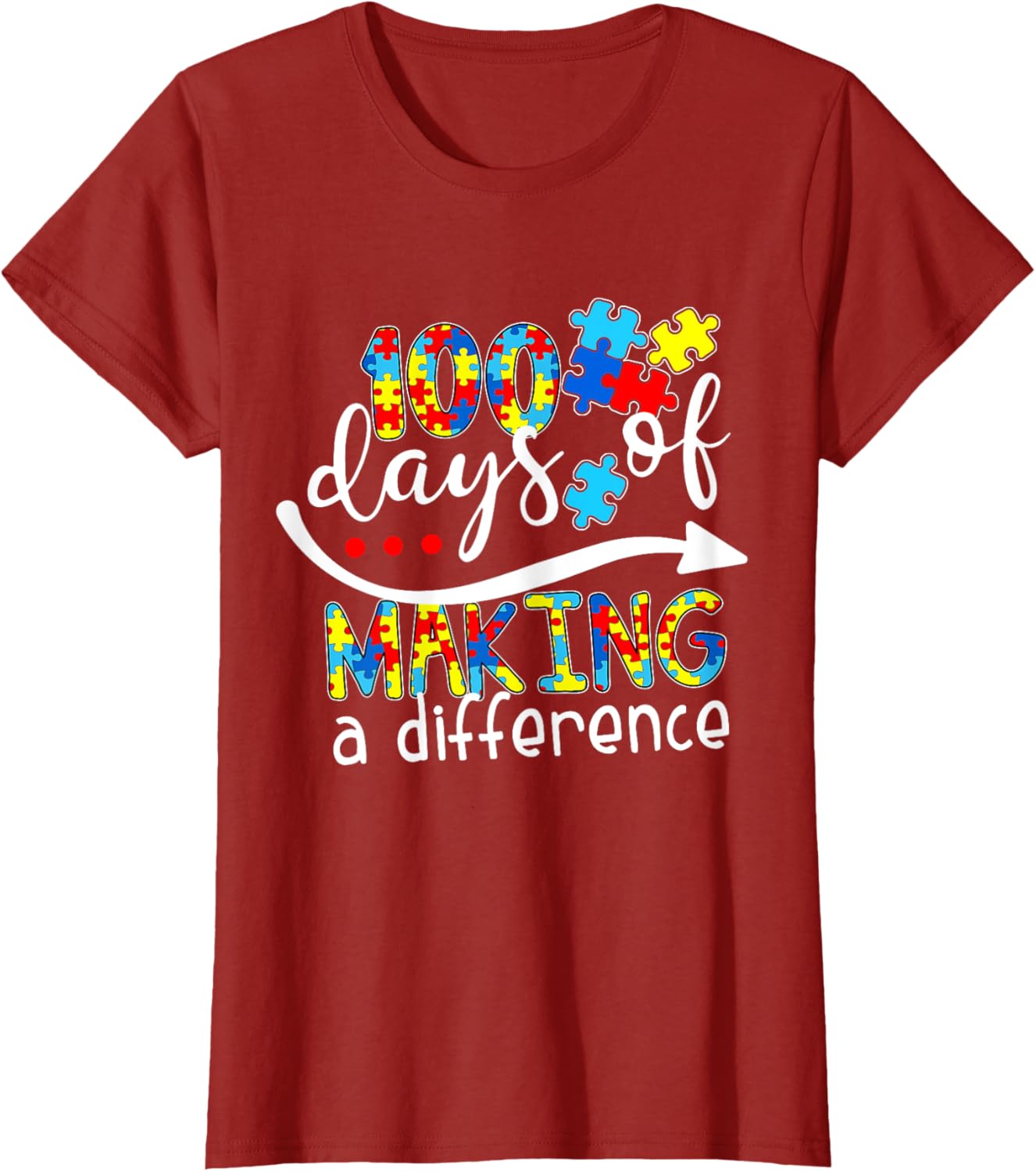 Autism 100 Days 100th day of school teacher autism awareness