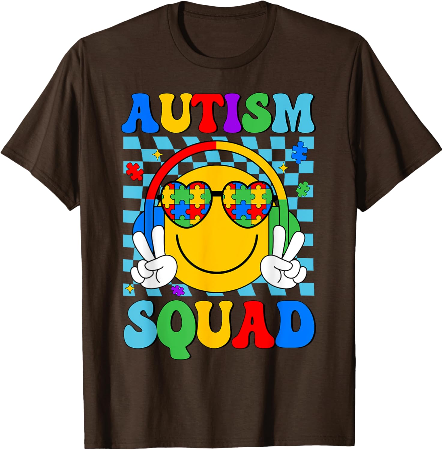 Autism Awareness Autism Squad Support Smile Face Women Men
