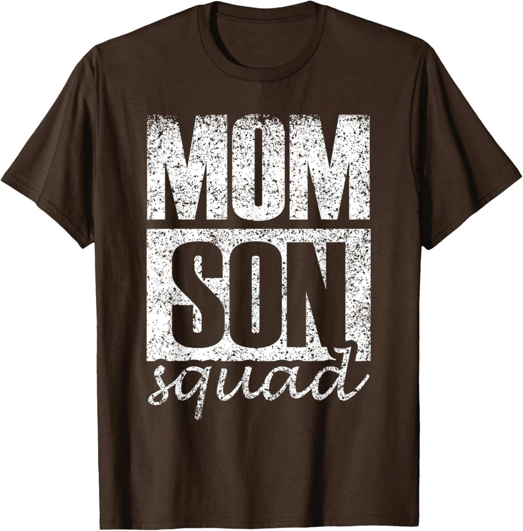 Mama Mom Son Mothers Day Love Mama Mommy Son Squad Mother's Day Matching Mom Sons Mother Son T-Shirt, Small, Black