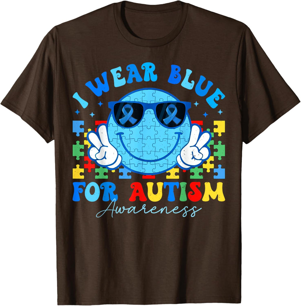 I Wear Blue For Autism Awareness Month Teacher Kids Boys