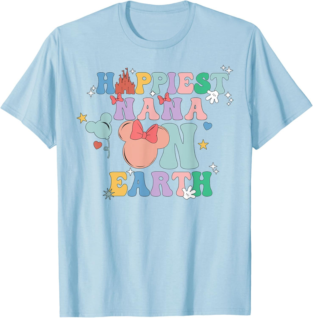 Happiest Nana On Earth Groovy Mom Mother's Day Mother Shirt