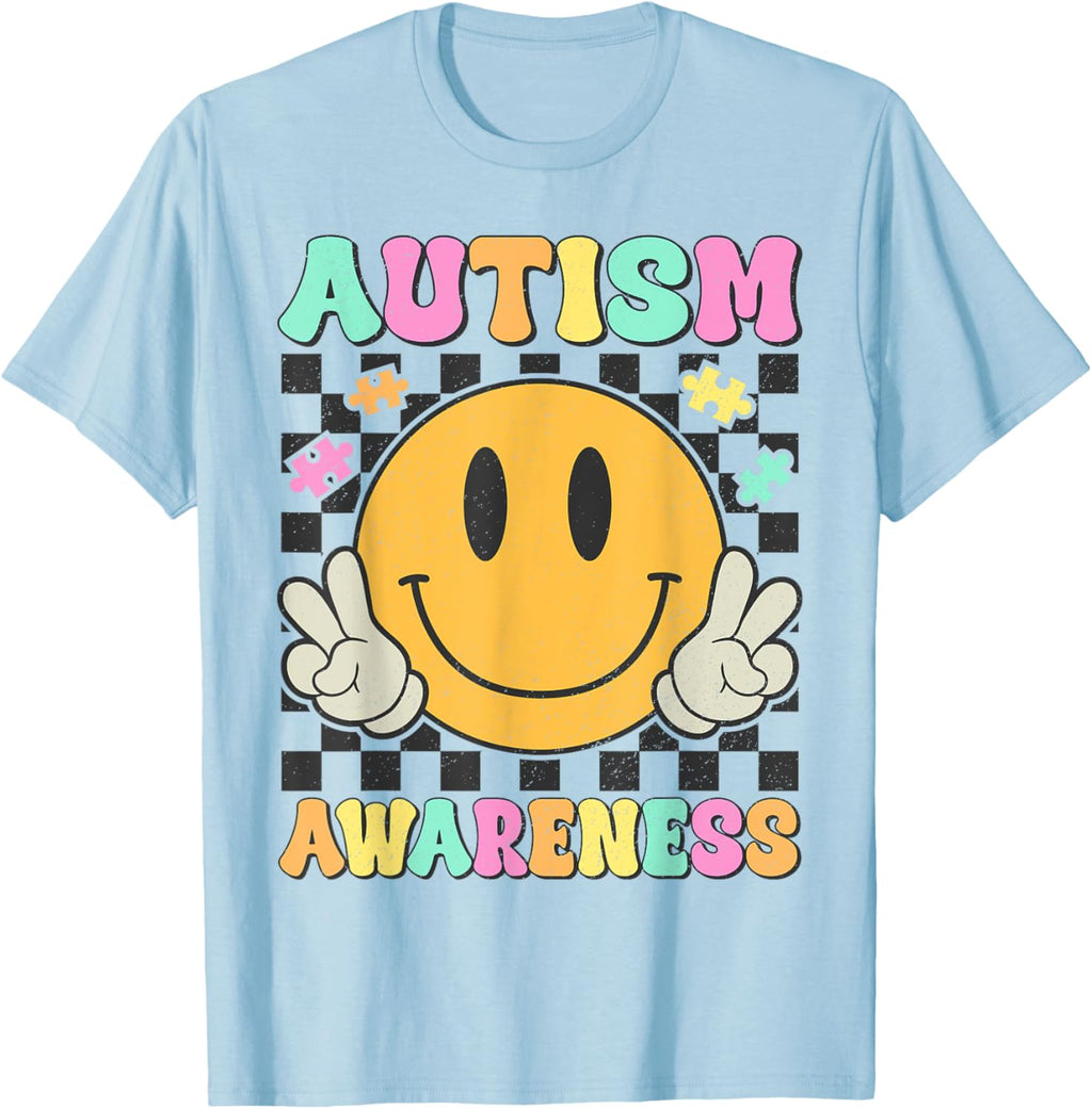 Autism Awareness Kids Men Women Smile Face Autistic Autism