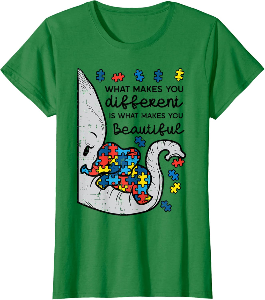 What Makes You Different Beautiful Elephant Autism Awareness