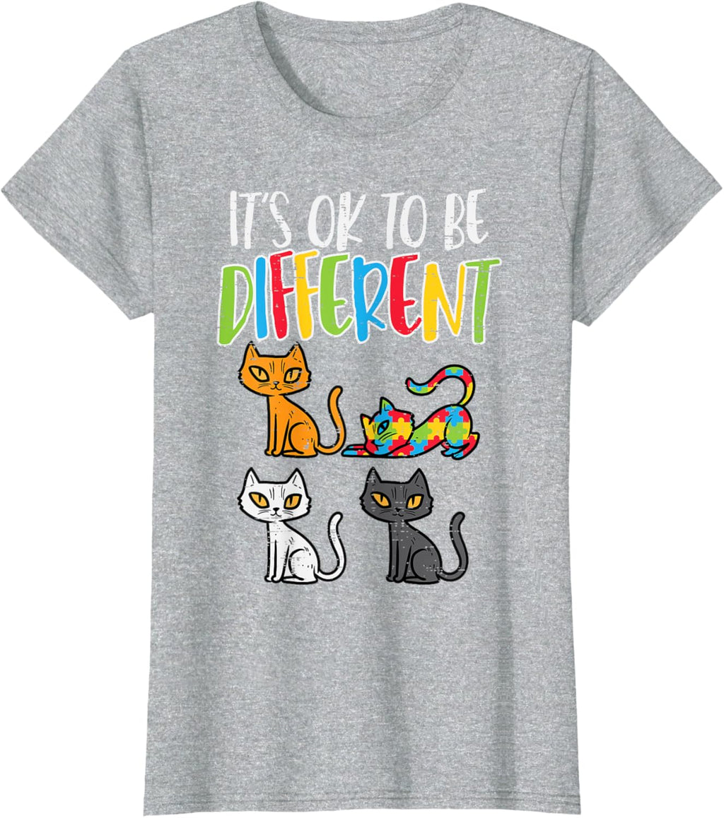 Its Ok To Be Different Cat Puzzle Cute Autism Awareness Kids