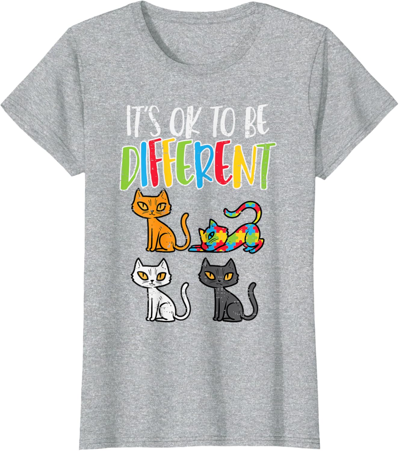 Its Ok To Be Different Cat Puzzle Cute Autism Awareness Kids