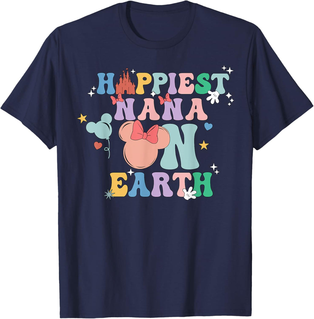 Happiest Nana On Earth Groovy Mom Mother's Day Mother Shirt