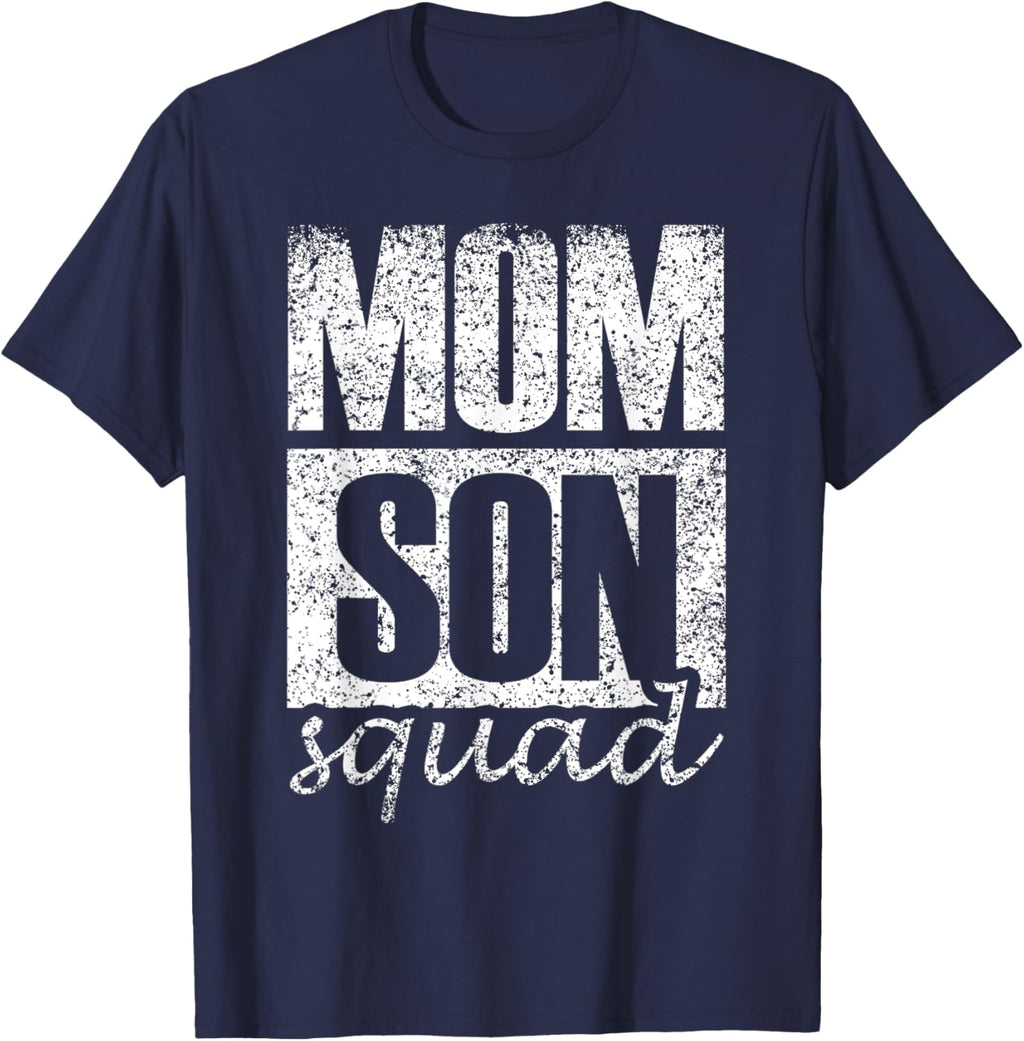 Mama Mom Son Mothers Day Love Mama Mommy Son Squad Mother's Day Matching Mom Sons Mother Son T-Shirt, Small, Black
