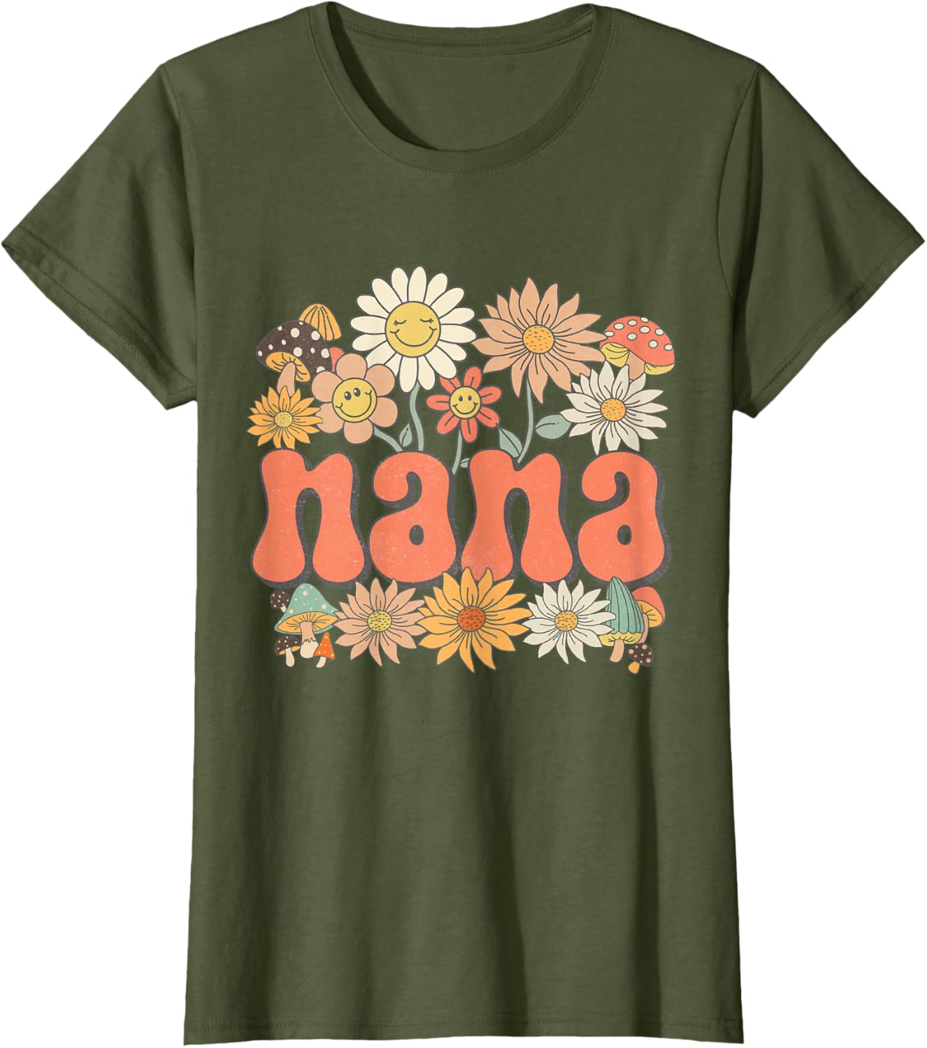 Groovy Nana Floral Hippie Retro Daisy Flower Mother's Day