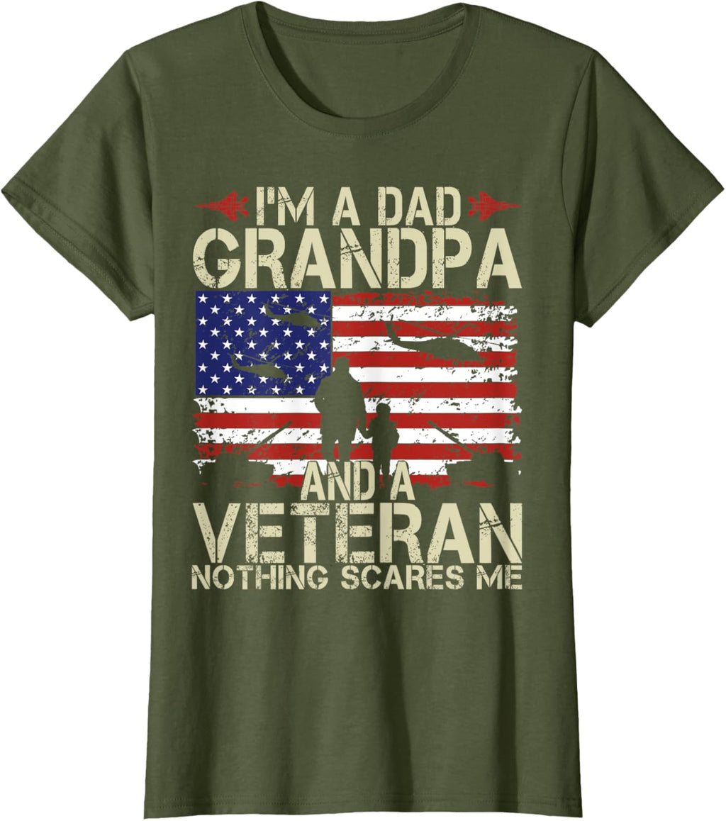 I'm A Dad Grandpa And Veteran Fathers Day Papa Grandpa Gifts