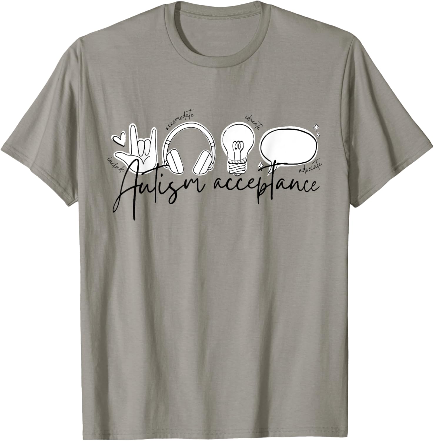 Autism Awareness Acceptance Shirt Support Mom Women Kid