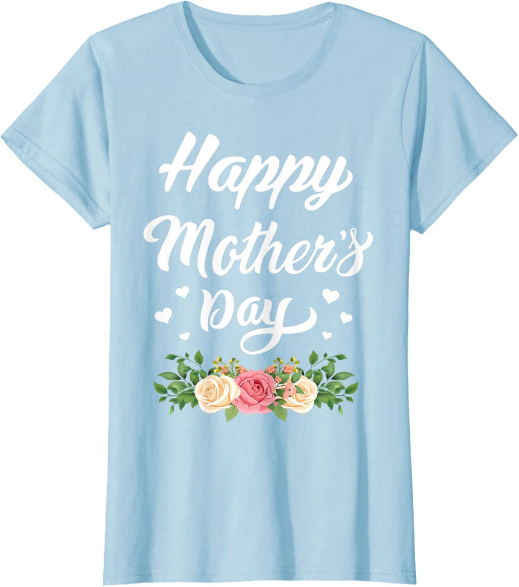 Happy Mother's Day 2024 Tshirt for Women Mom Grandma Mother Shirt