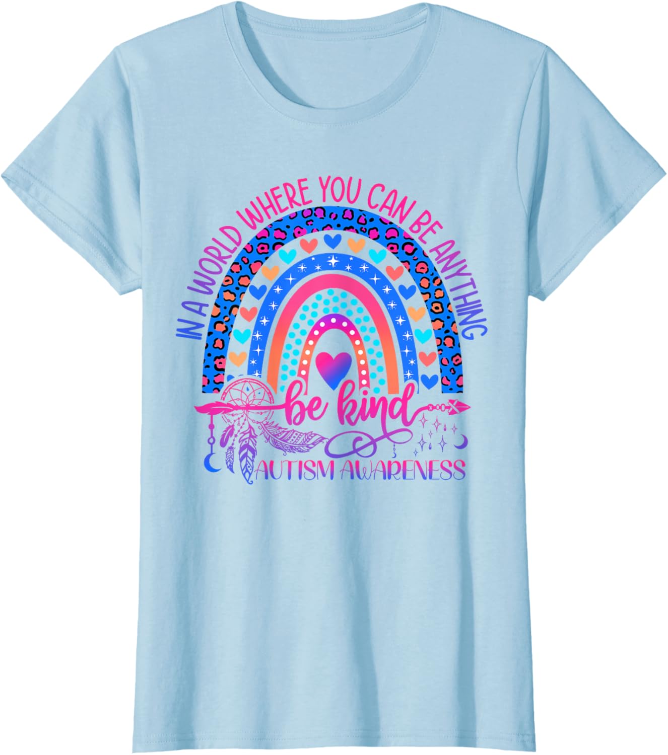 Autism Awareness Be Kind Leopard Rainbow Choose Kindness