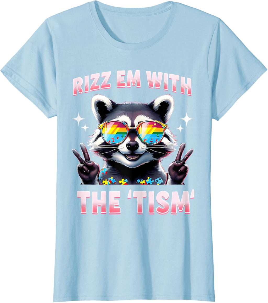 Autism Funny Rizz Em With The Tism Meme Autistic Racoon