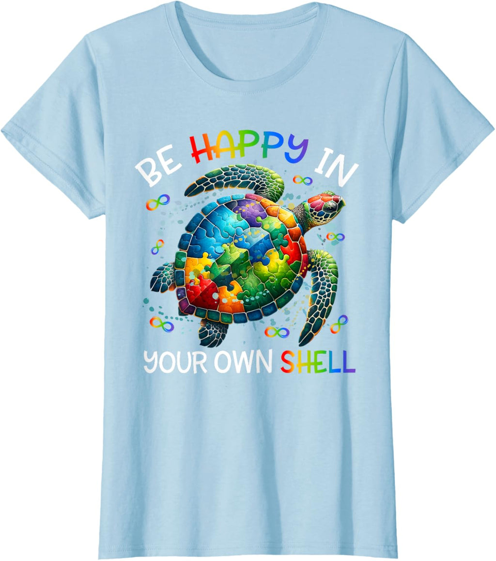 Puzzle Turtle Be Happy In Your Own Shell Autism Awareness