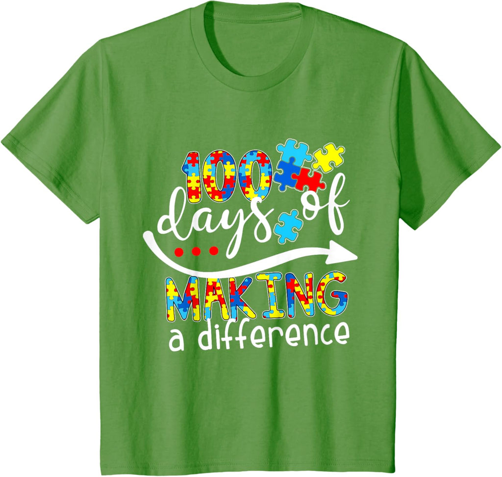 Autism 100 Days 100th day of school teacher autism awareness