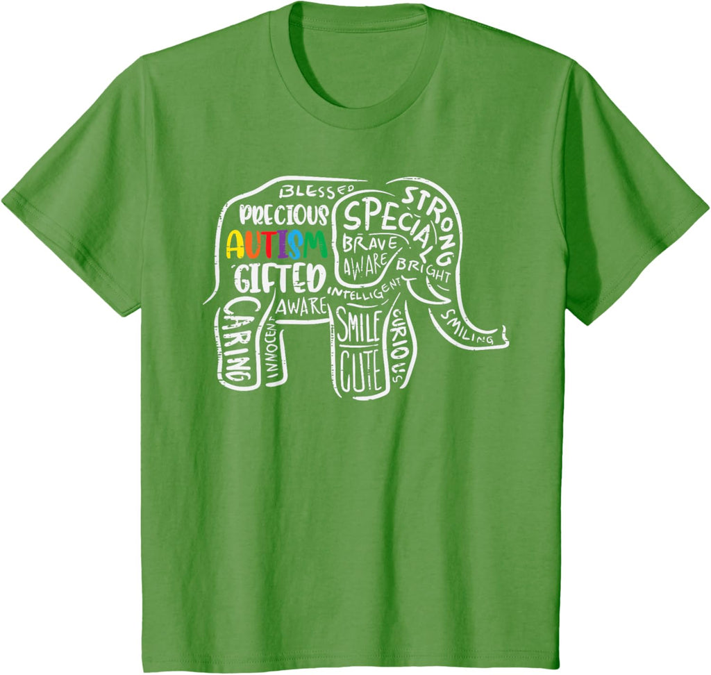 Autism Awareness Elephant Acceptance Autistic Men Women Kids