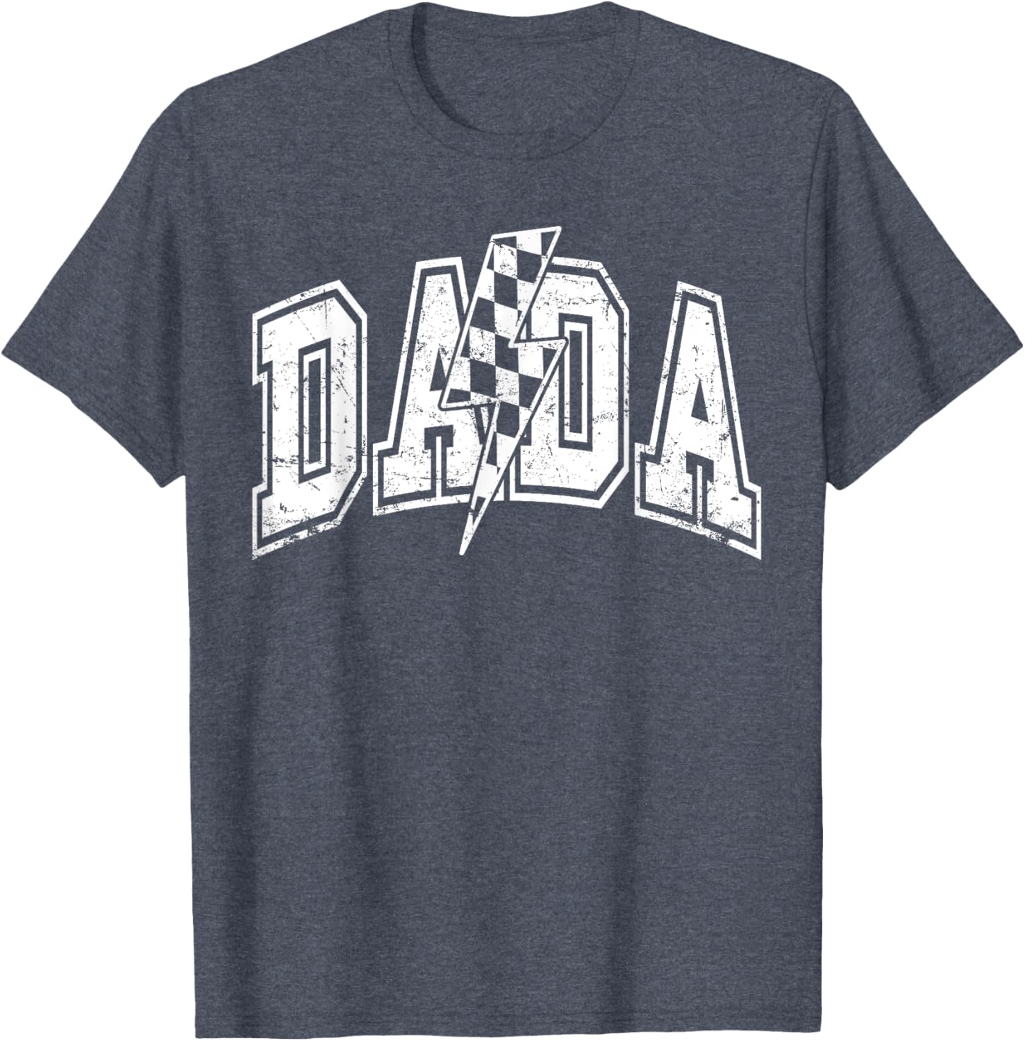 Dada Lightning Bolt Checkered Varsity Dad Men Father's Day